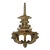 Vintage Large Chinoiserie Brass Pagoda Door Knocker of Distinction For Sale