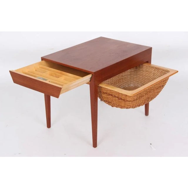 Sewing Table with Details by Severin Hansen for Haslev Møbelsnedkeri, 1960s For Sale - Image 9 of 12