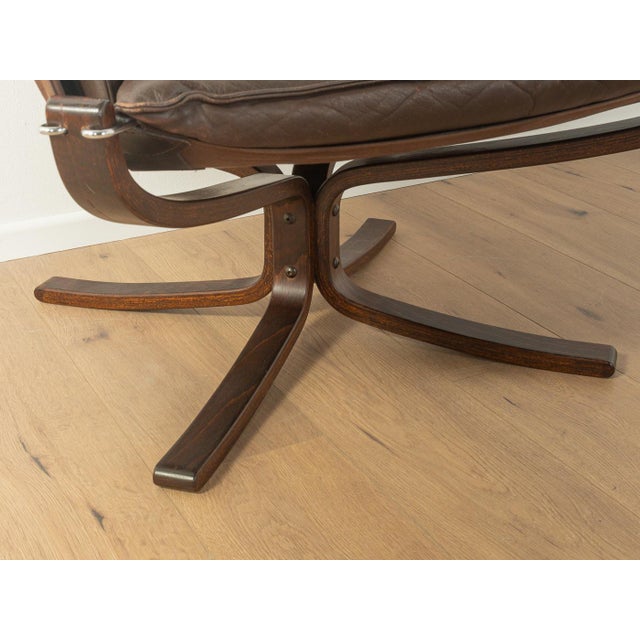 Set of Vintage Falcon Armchair and Footstool by Sigurd Ressell for Vatne Møbler, 1970s For Sale - Image 13 of 14
