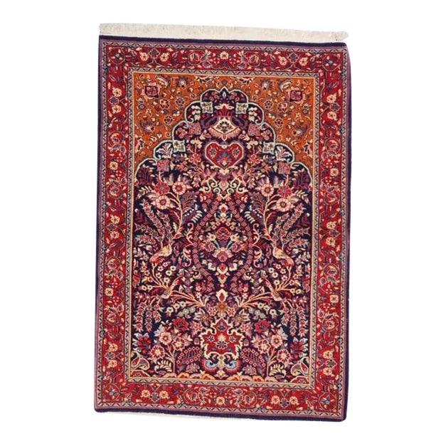 1970s Persian Tree of Life Sarouk Rug For Sale