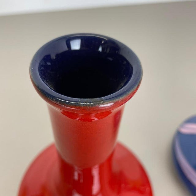 Ceramic Studio Pottery Vases attributed to Marei Ceramics, Germany, 1970s, Set of 2 For Sale - Image 9 of 18