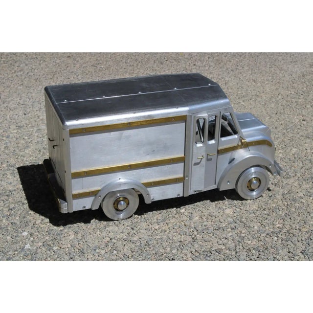 1990s Studio Made Aluminum and Brass Truck For Sale - Image 4 of 12