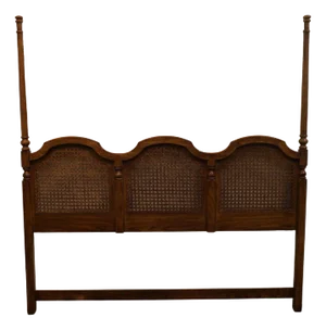 Drexel Heritage Chartwell Collection Rustic European King Size Cane Paneled Headboard 114-531