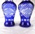 1970s Pair of Two Blue Cut to Clear Vases For Sale - Image 5 of 7