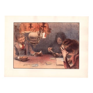 François Guiguet, La Lampe, 1899, Original Lithograph For Sale