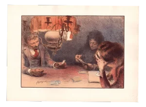 François Guiguet, La Lampe, 1899, Original Lithograph