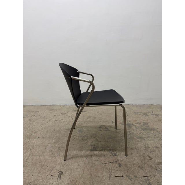 Erla Sólveig Óskarsdóttir E5400 Betsy Black Stackable Chair for Bernhardt, 2000s For Sale In Miami - Image 6 of 17