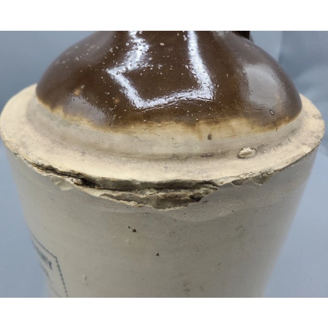 Farmhouse Early Antique Stoneware Whiskey Jug — Gray & Company, Spokane, Washington For Sale - Image 3 of 12