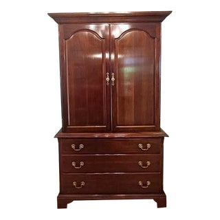 Georgian Court Armoire Ethan Allen Style For Sale