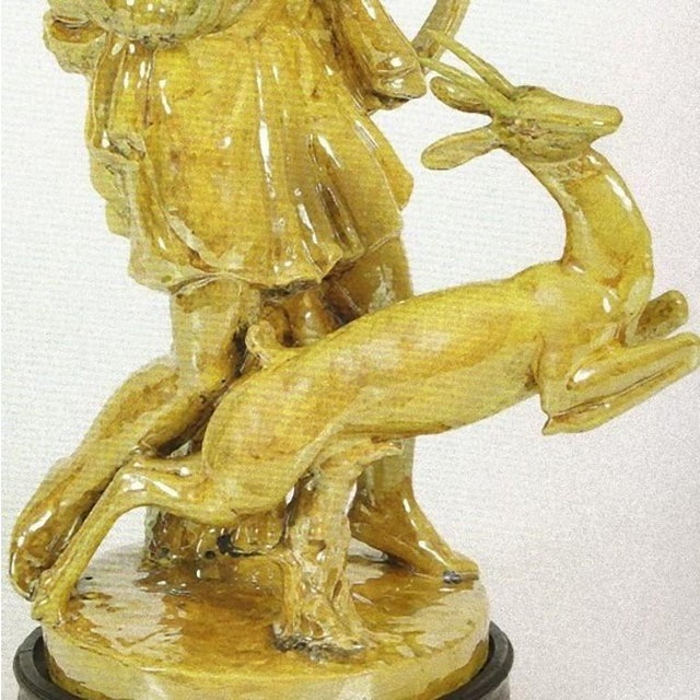 Glazed Majolica Statute by Carlo Lorenzetti for Pietro Melandri, 1934 For Sale - Image 3 of 6