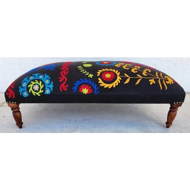 Ottoman Table Hand Embroidered For Sale - Image 10 of 10