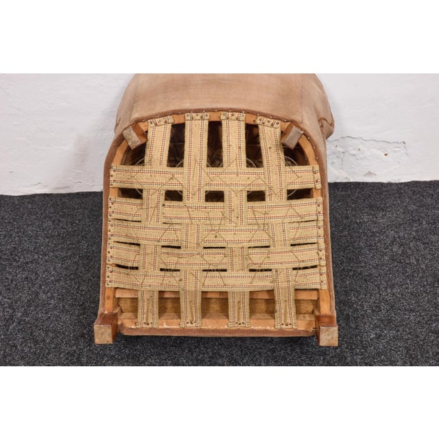 Vintage Danish Model 1518 Lounge Chair in Sand Beige Mohair Velvet from Fritz Hansen, 1940s For Sale - Image 14 of 18