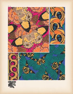 Papillons (Butterflies) Plate 18 Giclee Reproducion Art Print by Emile Allian Séguy