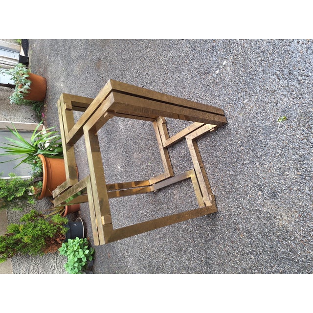 Dining Table with Brass Base and Round White Marble Top, 1960s For Sale - Image 16 of 18