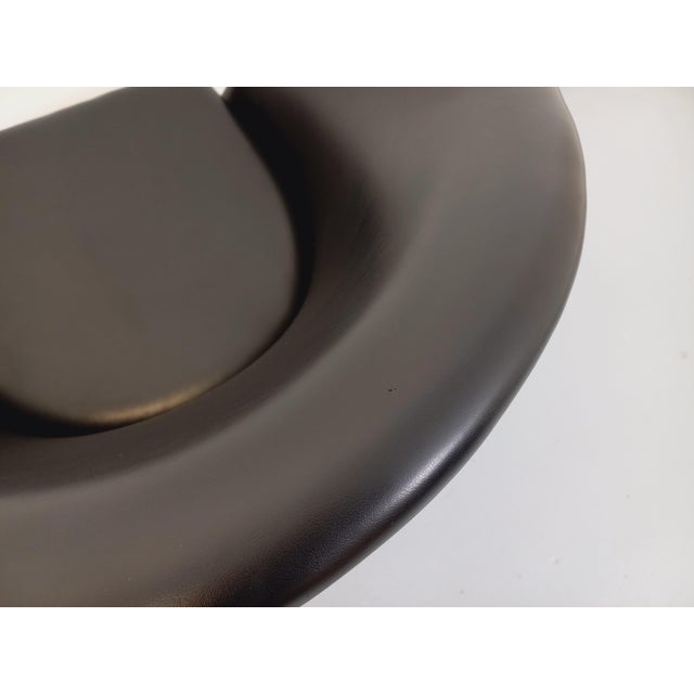 Vintage Scandinavian Swivel Chair in Imitation Leather and Chrome, 1970s For Sale - Image 9 of 16