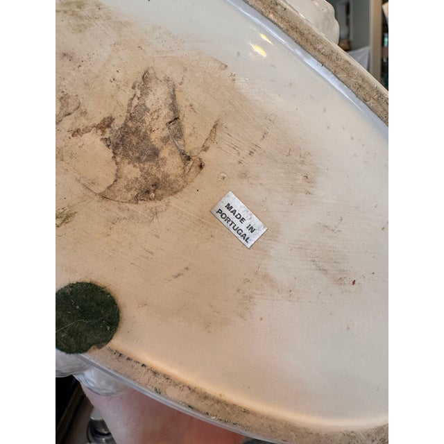 American Made in Portugal Vintage Strawberry Motif Ceramic Basket For Sale - Image 3 of 14