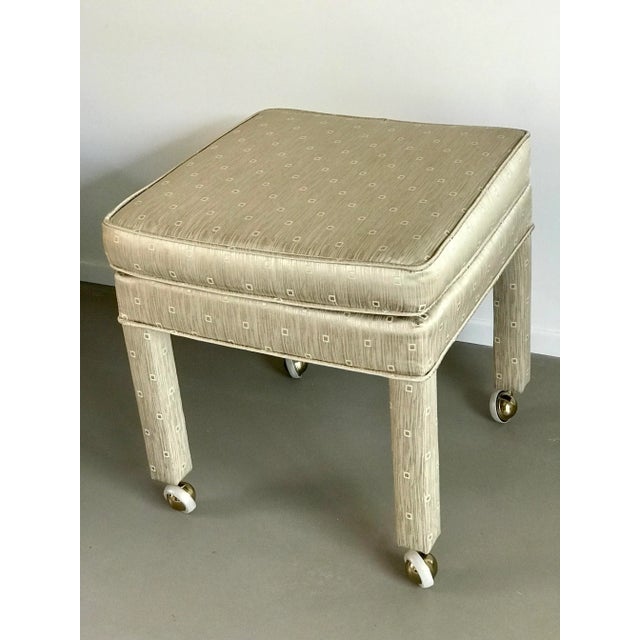 1980s Upholstered Parsons Style Ottoman For Sale - Image 12 of 12