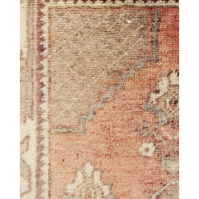 1940s Vintage Turkish Oushak Area Rugs 7'4 X 10'10" For Sale In New York - Image 6 of 7