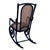1950s Mid-Century Era Bent Oak & Cane Scrolling Rocking Chair by Thonet Hermanos For Sale - Image 5 of 8