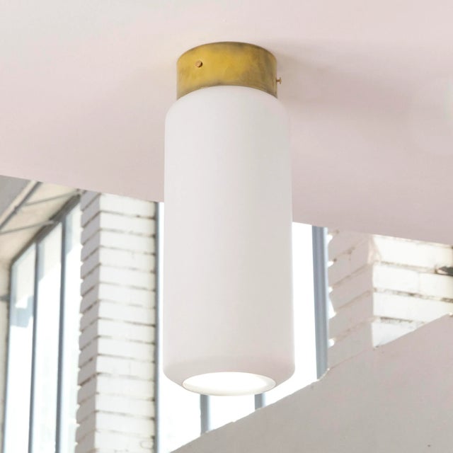 Vintage Italian Murano Glass and Brass Lamp by Azucena Bin for Luigi Hunting Dominioni, in Very Good conditions. Designed...