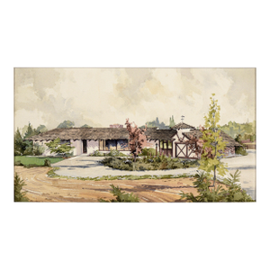 California Ranch Original Watercolor Landscape by George Alfred Morrison