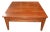 Vintage S. Bent & Bros Square Brown Wooden Coffee Table W/ Single Drawer For Sale