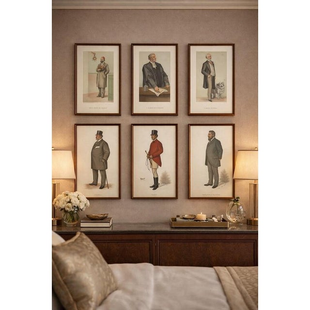 Victorian vanity fair caricatures, war, law & society, set of six, 1883 this striking set of six original vanity fair...