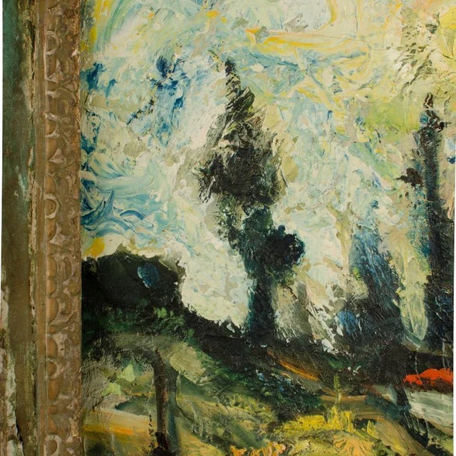 Carlos Lopez-Ruiz (Bolivian-American 1912 -1972) View of Funza. Landscape. For Sale - Image 4 of 12