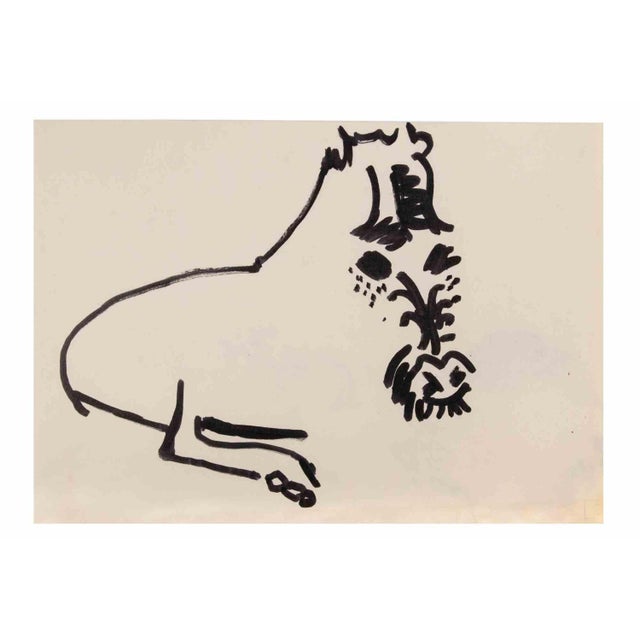 Animal is a Watercolor artwork realized by Reynold Arnould (Le Havre 1919 - Parigi 1980). Good condition on white paper....