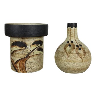 Modernist German Vase Sculptures by Peter Müller for Sgrafo Modern, 1970s, Set of 2 For Sale