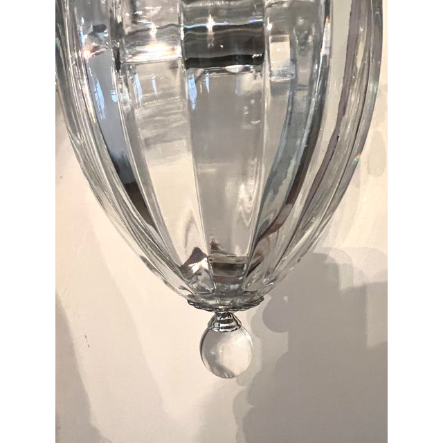 Silver Schonbek Bagatelle Semi Flush Crystal Pendant For Sale - Image 8 of 11