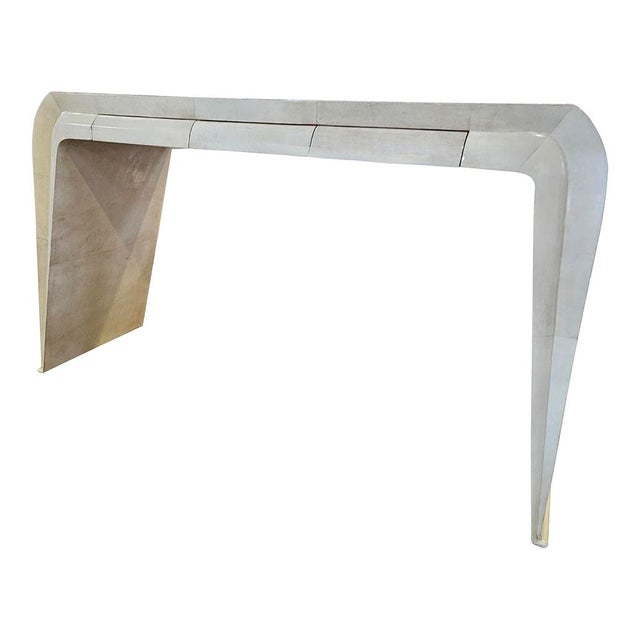 Parchment Console, 1980s For Sale - Image 4 of 11
