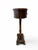 English Vintage Maitland-Smith Burl Walnut Lyre Accent Table For Sale - Image 3 of 9