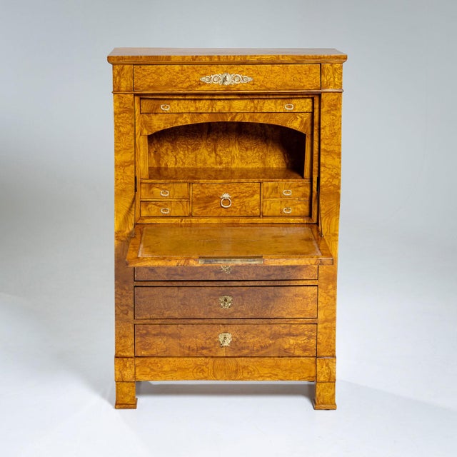 Biedermeier Secretary Desk, Mid-19th Century For Sale - Image 4 of 12
