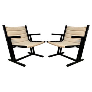 Rope Skid-Base Armchairs from Casala, Set of 2 For Sale