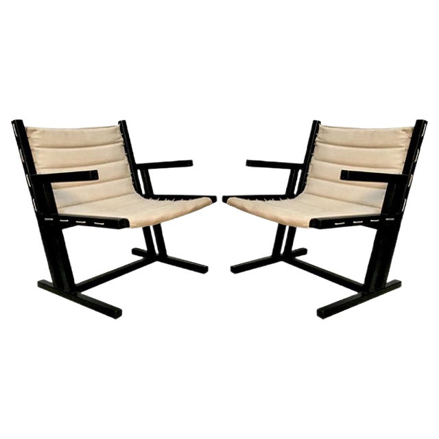 Rope Skid-Base Armchairs from Casala, Set of 2 For Sale