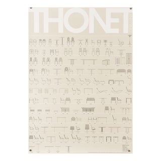 Vintage Thonet Furniture Original Advertising Poster, 1989 For Sale
