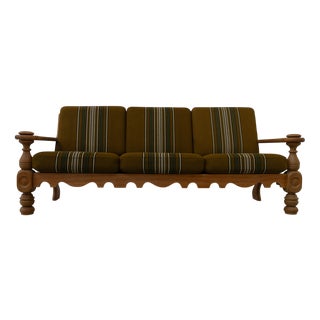 Mid-Century Modern Danish Oak Sofa in the style of Kjærnulf, 1960s For Sale