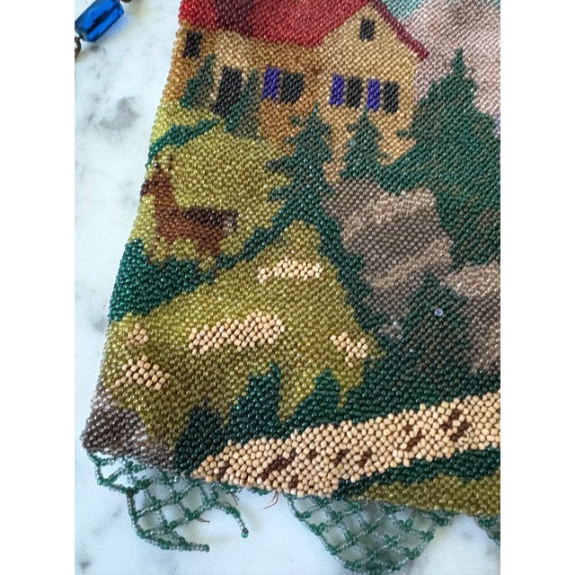 Red Art Deco Antique Micro-Bead Purse Dating Back to the Late 19th Century For Sale - Image 8 of 8