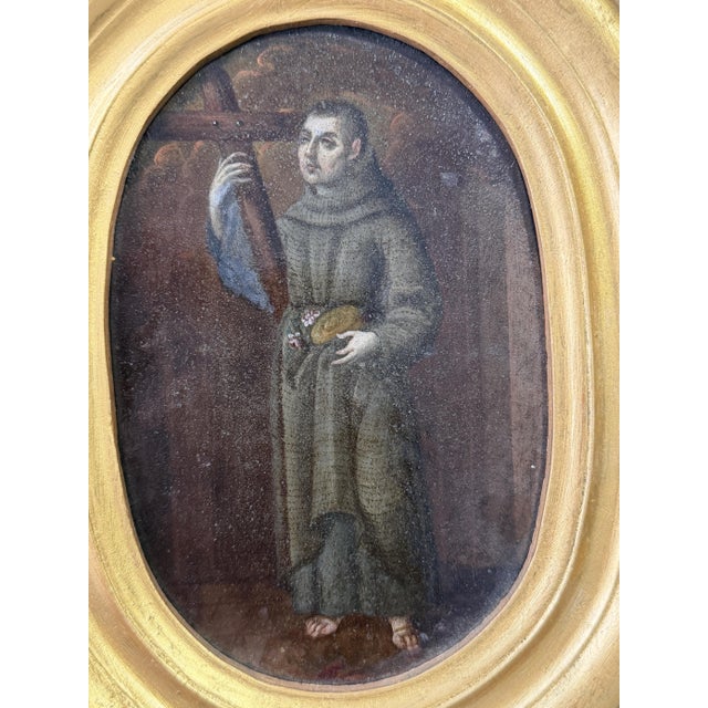 Anonimo, Saint Francis, 1750, Oil on Copper For Sale - Image 6 of 8
