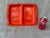 MCM Orange Enamel Divided Tray For Sale - Image 12 of 14