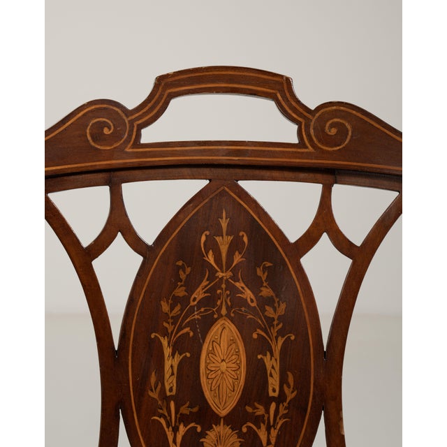 Edwardian Inlaid Mahogany Armchair, Antique, United Kingdom, 19th Century For Sale - Image 10 of 14