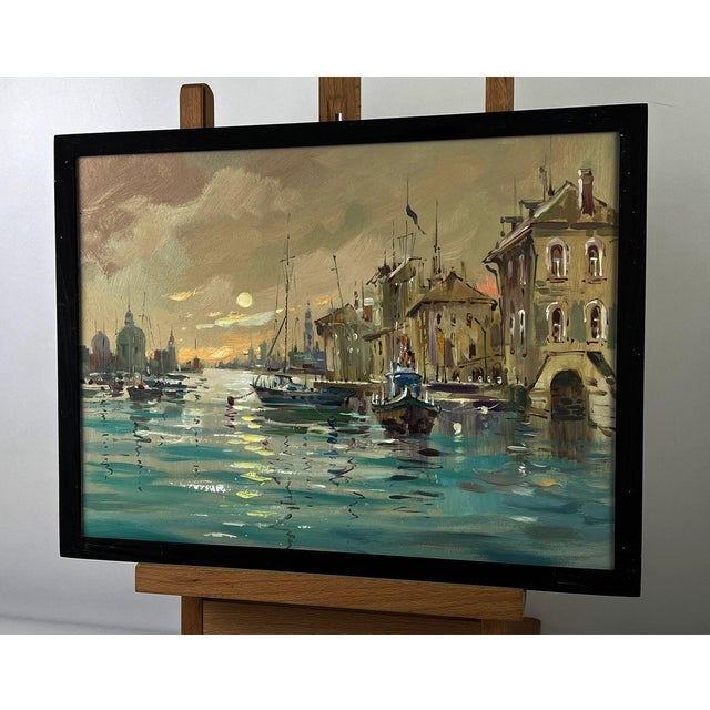 Realism Oil Painting Venice at Sunset Yuriy Suprunchuk For Sale - Image 3 of 11