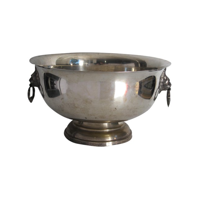 Sheffield Silver Lion Head Ice Bucket Chairish