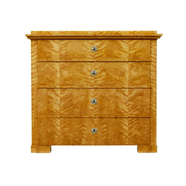 Mid 19th Century Antique Swedish Biedermeier Chest of Drawers, 1860 For Sale - Image 5 of 13