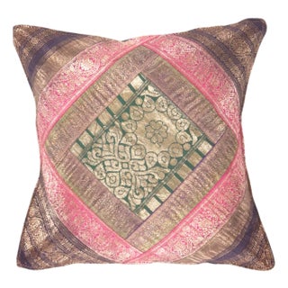 Pasargad DC Sari Silk Square Pillow Case For Sale