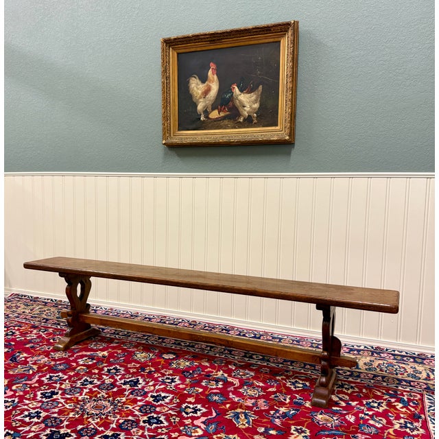 Antique French Farmhouse Bench Banquette Seating Window Seat c.1920s-30 For Sale - Image 12 of 17