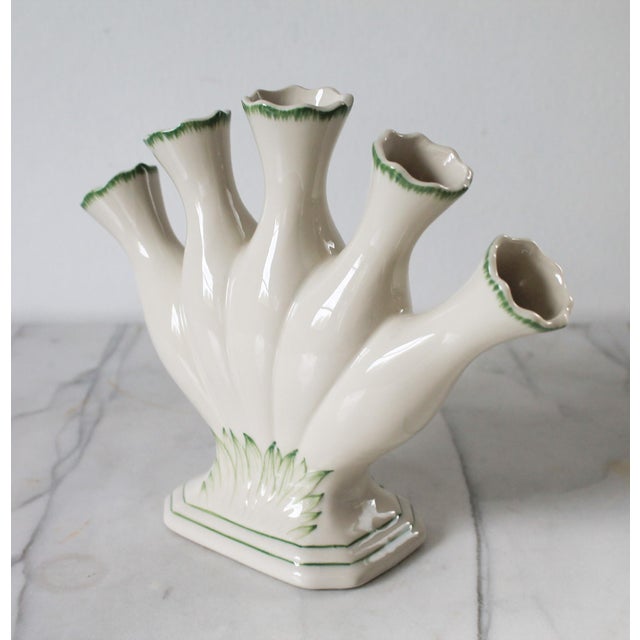 Vintage Ceramic Tulipiere Five Finger Vase - Andrea by Sadek For Sale - Image 4 of 8