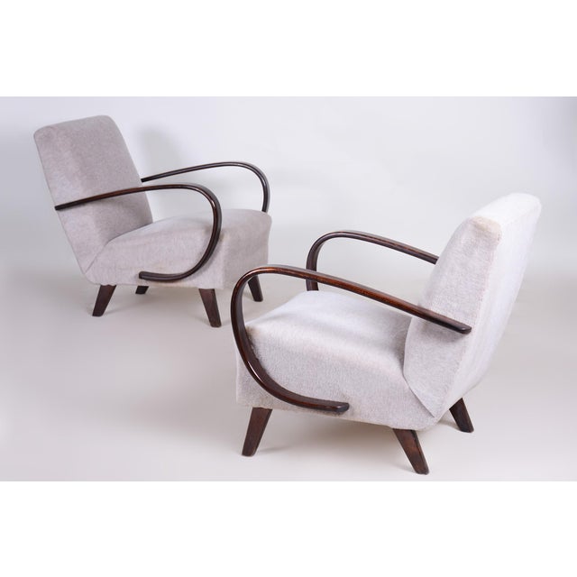 Czech Art Deco Model C Armchairs by J. Halabala for Up Závody, 1930s, Set of 2 For Sale - Image 9 of 15