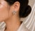 Art Deco 1970s 14K White Gold Pearl Diamond Filigree Lace Floral Earrings, Pair For Sale - Image 3 of 3